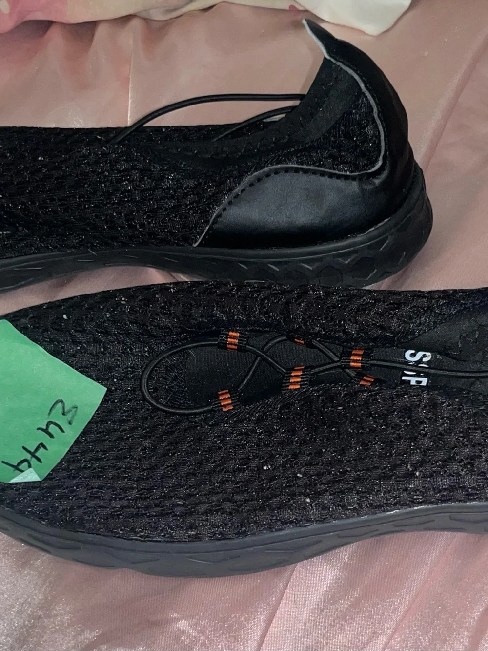 Men's Black Knit Boat Shoes with Secure Bungee Lacing